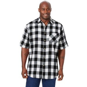 KingSize Short Sleeve Plaid Shirt - 1 of 2