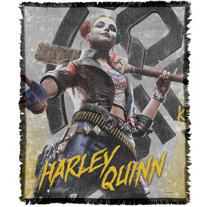 Suicide Squad: Kill The Justice League Harely Quinn Blanket 50"x60" Woven Tapestry - 1 of 4
