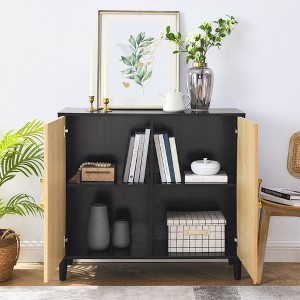 TIRAMISUBEST 4-Door Rolling File Cabinet with Lock - Black Mobile Storage Organizer for Home & Office - 1 of 4