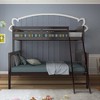 Costway Twin over Full Bunk Bed Rubber Wood Convertible with Ladder Guardrail - 4 of 4