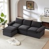 111'' Corduroy Cloud Modular Sectional Sofas with High-Density Sponge Seat and Freely Combinable Design - 2 of 4