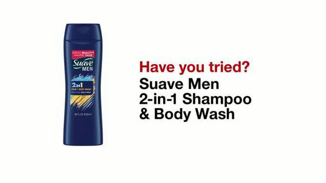 Suave Men 2-in-1 Hair Shampoo &#38; Body Wash Soap for All Skin &#38; Hair Types - 18 fl oz, 2 of 6, play video