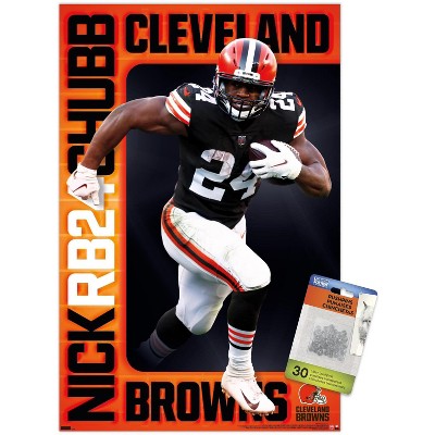 NFL Cleveland Browns - Nick Chubb 22 Wall Poster with Pushpins