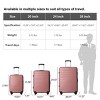 FURNIinspire Bag And Luggage Sets 3 Piece Suitcases with Wheels, Family-Friendly Travel Luggage, Lightweight Suitcase Set, Pink, 20.47"*11.22"*29.33" - 3 of 4