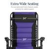 Best Choice Products Oversized Padded Zero Gravity Chair, Folding Outdoor Patio Recliner w/ Side Tray - 3 of 4