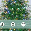 6FT Pre-Lit X-mas Tree Artificial Christmas 3-Piece Set, Garland, Wreath and Trees with Colorful Modes LED Lights, Green - ModernLuxe - 4 of 4