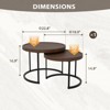 EAGLE PEAK Sunset Dune Collection Round Modern Nesting Coffee Tables, Wood Grain Top Stacking Accent Tables, Set of 2 - 2 of 4