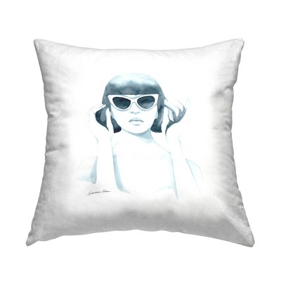 Stupell Industries Retro Girl in Sunglasses, 18 x 18