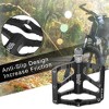 Unique Bargains Aluminum Alloy Rear Foot Peg Flat Pedal Footrests Fit 9/16 Inch Axles BMX MTB Bike Black 1 Pair - 4 of 4