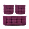 Outdoor Chair Cushions,3 Piece Loveseat Outdoor Cushions Set,Tufted/Wicker Patio Cushion for Patio Furniture All Weather,44"x19"x5" - 2 of 4