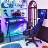 Costway Gaming Desk Home Office Computer Table E-Sports w/Monitor Shelf & Cup Holder - 3 of 4