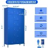 AOBABO 10 Doors Metal Lockers for Employees School Office Gym Home Storage,15.75" D x 35.43" W x 72" H,Blue,Assembly Required - 3 of 4