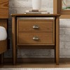 Nightstand Rubberwood, Mid Century Modern Wood 2-Drawer Nightstand, Understated Design, Spacious Storage, Versatile Use, for Bedroom - 2 of 4