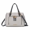 MKF Collection Elise Vegan Leather Color-block Women’s Satchel Bag by Mia K - White Grey - 2 of 4
