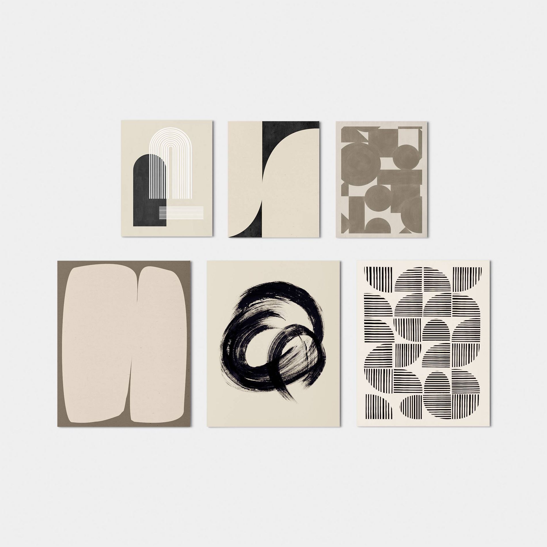 Set of 6 Abstract Wall Art - Room Essentials™