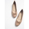 Florence - Cream Beige Leather Ballerina Flats | Forever & Always Shoes - 3 of 4