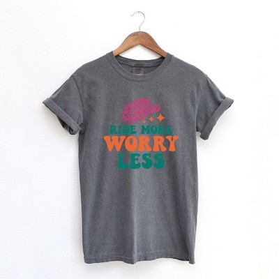 Simply Sage Market Women's Ride More Worry Less Short Sleeve Garment Dyed Tee