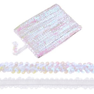 Unique Bargains Elastic PVC Durable Sequins Flat Paillette Sequin Trim 1 Pc - 1 of 4