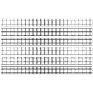 Happily Ever Elementary Creatively Inspired Black & White Grid Straight Borders, 36 Feet Per Pack, 6 Packs - 1 of 3