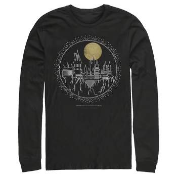 Girl\'s Harry Potter Hogwarts Line Art Moonrise T-shirt : Target