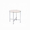 24" Round End Table with Top and Chrome Metal Frame, Crossbar Support for Modern Living Room - 2 of 4