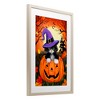 Stupell Industries Cat Peeking from Jack-o-Lantern Framed Print Under Glass Art, Brown, 14" x 20" - 2 of 4