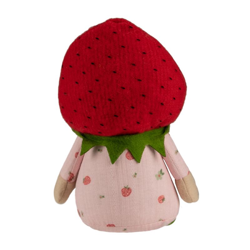 Northlight 9.5" Green and Red Girl Springtime Strawberry Gnome, 5 of 6