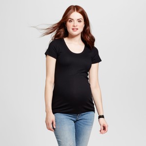 Maternity Almond-Neck T-Shirt - Isabel Maternity by Ingrid & Isabel Black XXL, Women