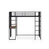 East West Furniture,Buckland Twin Loft Bed In Powder Coating- Black Color - 2 of 4