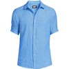 Lands' End Men's Traditional Fit Short Sleeve Linen Shirt - 2 of 3