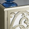 Glam Mirrored and Patterned Wood Cabinet Beige - Olivia & May - 3 of 4