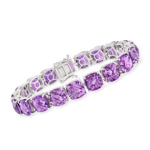 Ross-Simons 45.00 ct. t.w. Amethyst Tennis Bracelet in Sterling Silver - 1 of 4