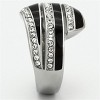 Slickblue Polished Black Stainless Steel Pave Ring with Clear Synthetic Crystal for Women, Epoxy Finish, Size 5-10 - 4 of 4
