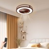 YIYIBYUS 22Inch Indoor 2 Colors Change LED Red Wood Framed Ceiling Fan - 2 of 4