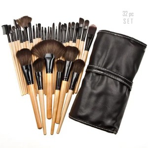 Sculptor 32 Piece High Quality Wooden Makeup Brush Set - 1 of 3