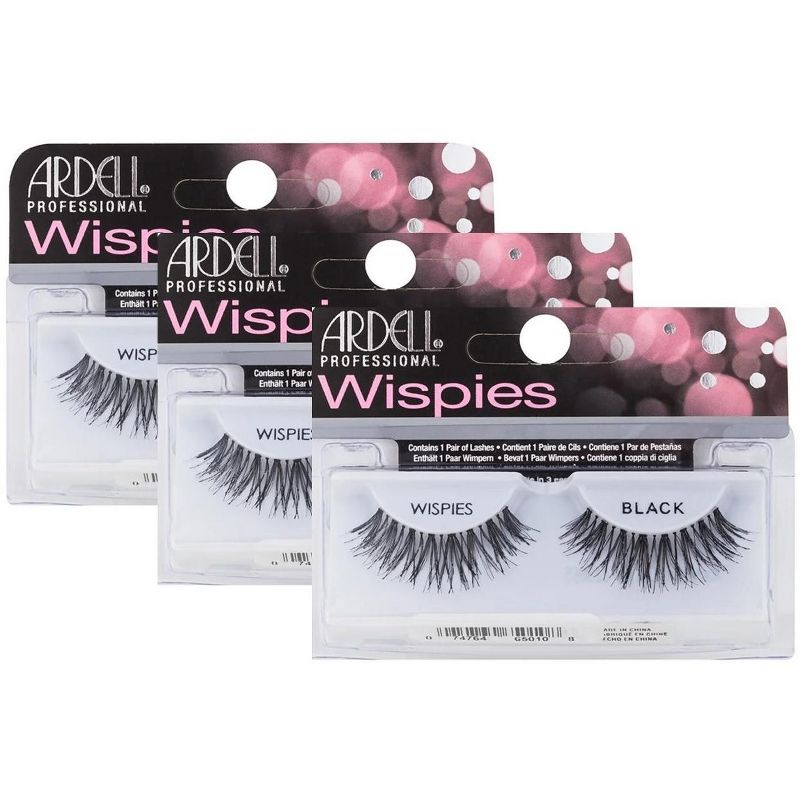 Ardell Natural Lash WISPIES (Black) - PACK OF 3 PAIRS - Model #AD-65010, 1 of 6