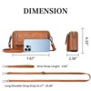 FATMOON Zip Around Wristlet Purse with 2 Straps - Crossbody Phone Bag, Embossed Mini Shoulder Bag, Large Capacity Wallet for Women - 3 of 4