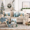 Hello Winter Throw Pillow Covers 18 x 18 Inch Reindeer Fox Squirrel Snowy Pine Trees - 3 of 4