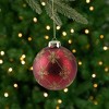 Northlight Glittered Snowflake Glass Ball Christmas Ornament - 3.25" - Burgundy Red and Gold - 2 of 4