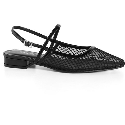 Обувь City Chic | Women's Plus Size WIDE FIT Lily Mesh Flat - black - 9W
