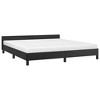 vidaXL Faux Leather Bed Frame Platform Bed, Scandinavian Style/Slats Support/No Box Spring Needed/Without Mattress/Easy Assembly, Black King Bed - 2 of 4