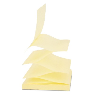 Universal Fan-Folded Self-Stick Pop-Up Note Pads 3" x 3" Yellow 90-Sheet 24/Pack 35694