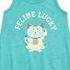 Girls' - Instant Message - Feline Lucky Graphic Sleeveless Aline Dress - 2 of 4