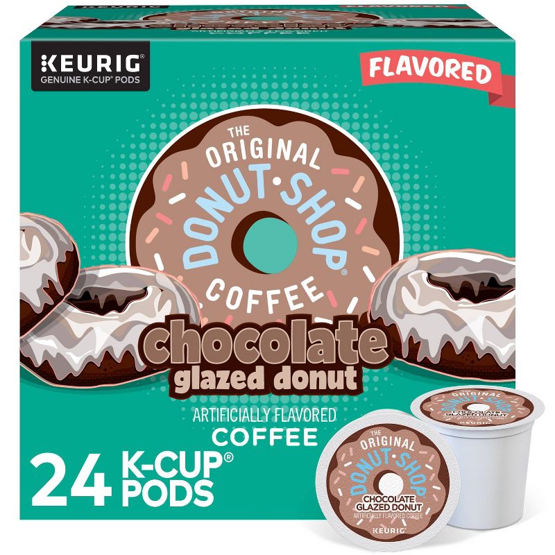 24ct The Original Donut Shop Chocolate Glazed Donut Keurig K-Cup Coffee Pods Flavored Coffee Medium Roast, 1 of 11