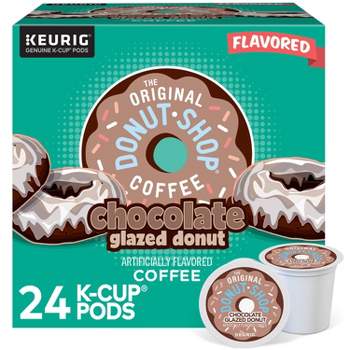 24ct The Original Donut Shop Chocolate Glazed Donut Keurig K-Cup Coffee Pods Flavored Coffee Medium Roast