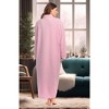 ADR Women's Zip Up Robe Fleece Soft Warm Plush Oversized Zipper Bathrobe - 3 of 3