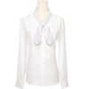 INSPIRE CHIC Women's Pleated Chiffon Contrast Color Trim Semi Sheer Stretchy Gauze Neck Scarves 1Pc - 2 of 4