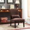 NicBex Chenille Accent Chair,Upholstered Living Room Chairs with High Backrest and Pillow,Cozy Armless Chair,Accent Chairs for Living Room - 2 of 4
