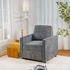 CAVINAS Retractable 3 Seater Sofa, Corduroy Sofa, Upholstered Flexible Sofa, Upholstered Couches for Living Room, Apartment - 2 of 4