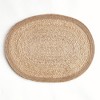 Plum & Post Jute Coil Oval Placemats, Set of 8 - Natural/Taupe - 2 of 4